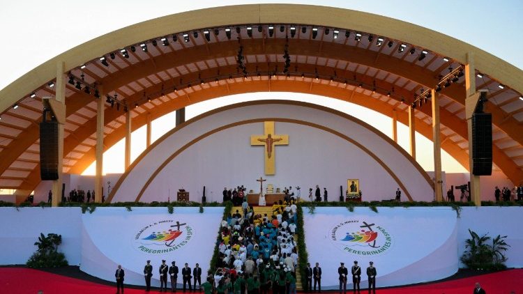 Il palco a Tor Vergata