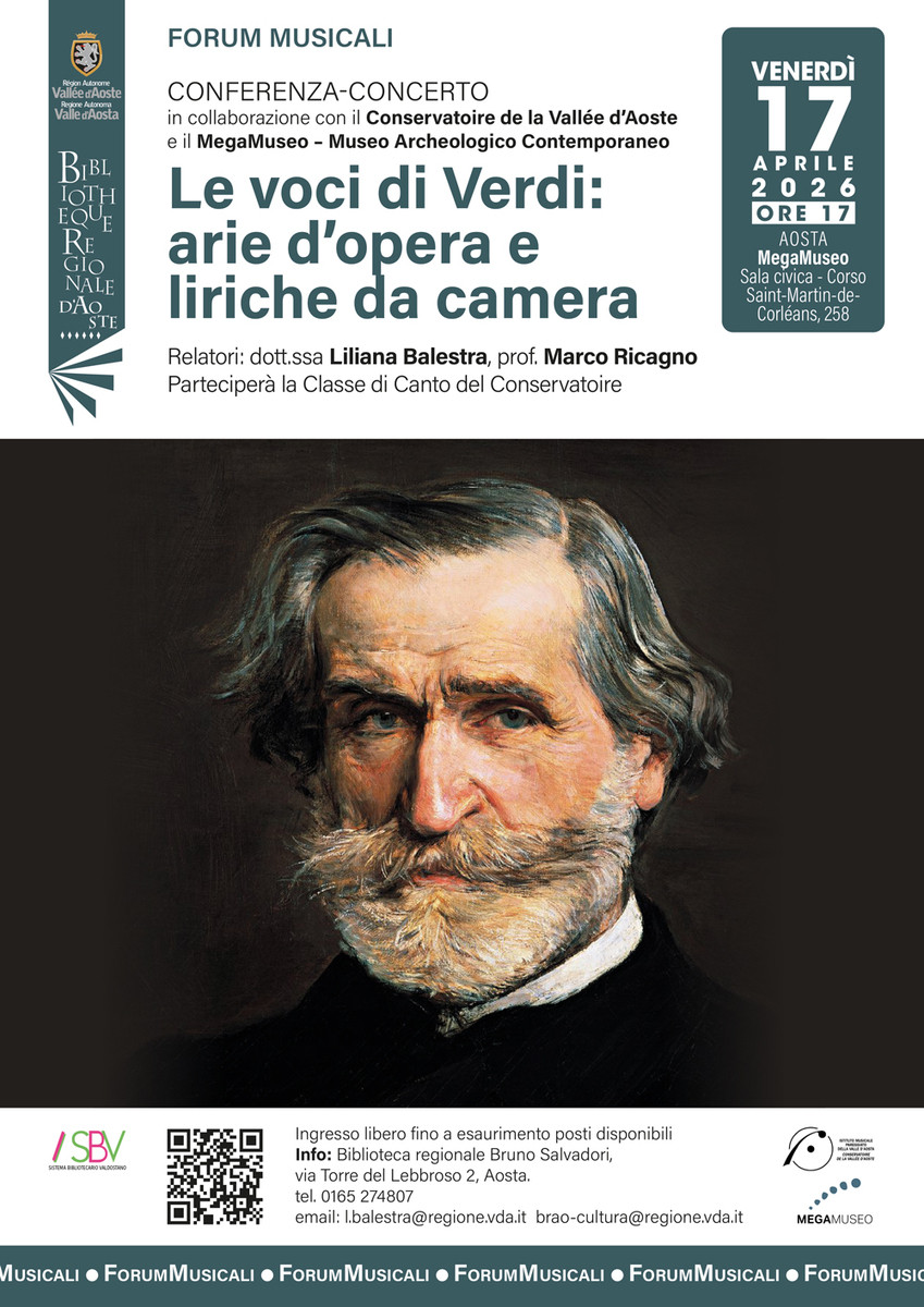 Le voci di Verdi: ad Aosta una conferenza-concerto tra musica e storia