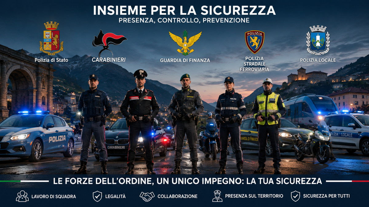 Tutti in strada per Aosta sicura: la forza della collaborazione tra le Forze dell’Ordine
