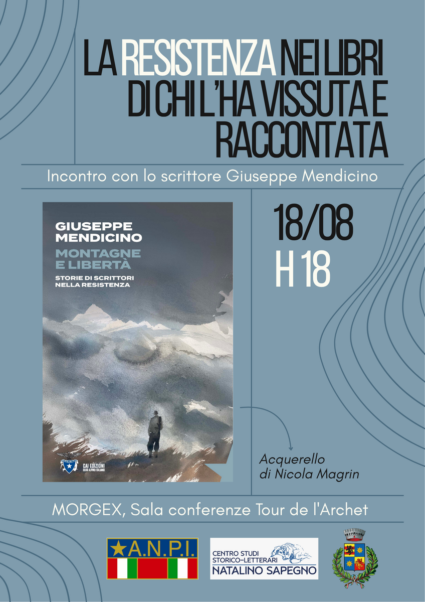 Morgex: Giuseppe Mendicino racconta “La Resistenza nei libri di chi l’ha vissuta e raccontata”