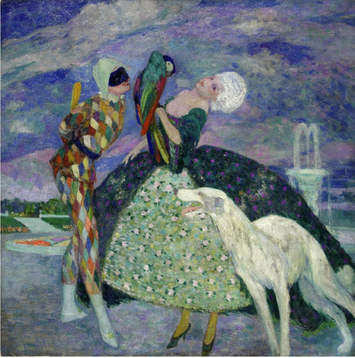 Arlecchino e Colombina, 1920 ca., Foto Umberto Brunelleschi
