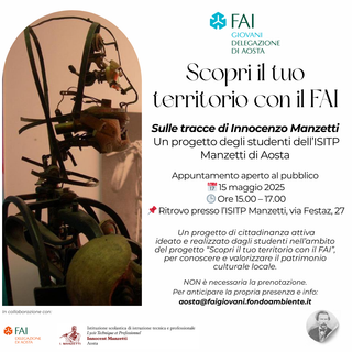 “Scopri il tuo territorio con il FAI”: gli studenti dell’ISITP Manzetti sulle tracce dell’inventore Innocenzo