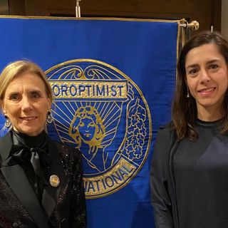 Da sn: Viviana Maria Vallet presidente uscente del Soroptimist Club Valle d'Aosta con Silvia Galliano presidente per il biennio 2026-2027A