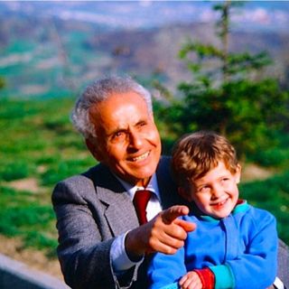 Arianna Riccio con il Nonno Giulio Giunta