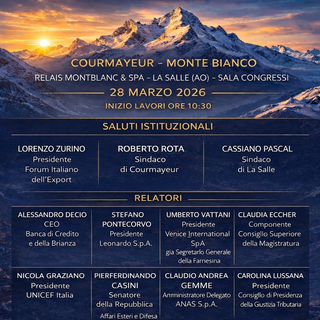 A Courmayeur nasce la “Davos dell’Export”: il Gotha dell’industria e dello Stato ai piedi del Bianco