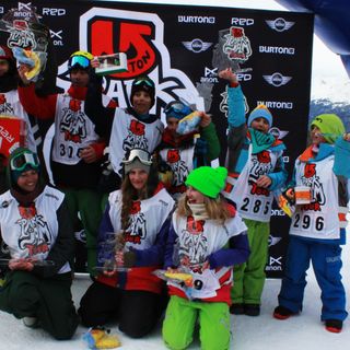 Alcuni riders valdostani partecipanti al Burton Park Jam Tour