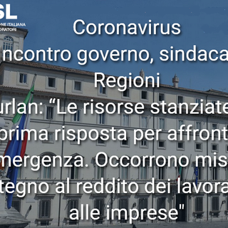 Emergenza Coronavirus, Cgil Cisl Uil sono con voi