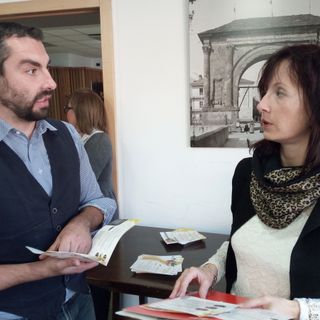 L'assessore comunale Diego Joyeusaz ed il sindaco Tamara Lanaro