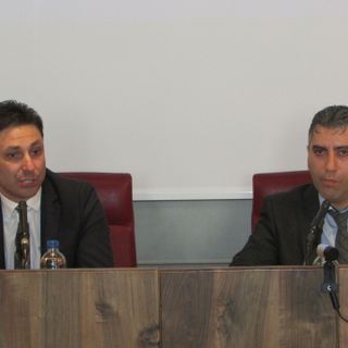 Il Presidente della Giunta, Laurent Vierin e il presidente di Cna Vda, Salvatore Addario