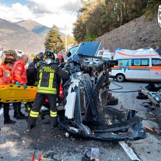 Incidente stradale sulla strada per Cogne