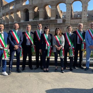 I sindaci valdostani che hanno preso parte a Roma alla cerimonia per la Festa della Repubblica