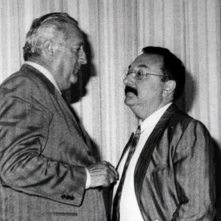A ds Bruno milanesio con l'allora presidente della REgione l''unionista Mario Andrione A ds Bruno milanesio con l'allora presidente della REgione l''unionista Mario Andrione