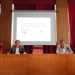 L'assessore Mauro Baccega e il commissario Usl VdA, Angelo Pescarmona