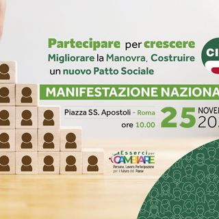 Cisl: sabato 25 novembre manifestazione nazionale a Roma
