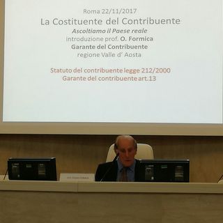 Il Prof. Orlando Formica, Garante Contribuente VdA