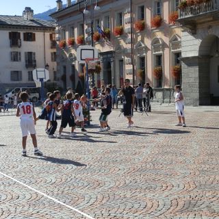 Un momenrto del torneo disputato in piazza Chanoux