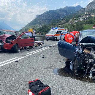 L'intervento dei soccoritori sul luogo dell'incidente