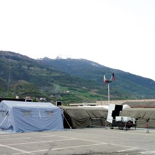 I tamponi saranno effettuati nell'ospedale da campo di Aosta