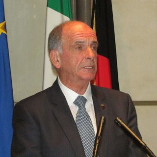 Il Presidente Rollandin durante il suo intervento alla Festa della Valle d'Aosta