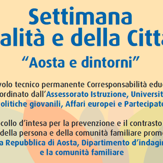 Dal 18 al 24 maggio si svolgerà la Settimana della legalità e della cittadinanza Aosta e dintorni