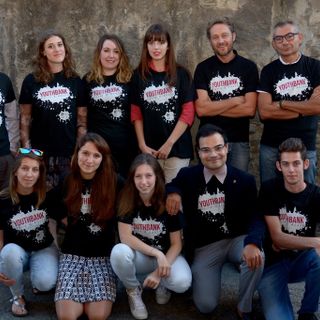 Da sinistra in alto: Patrik Vesan, Valérie Gorelli, Elisa Tinarelli, Honorine Zanata, Fabio Molino e Jean Frassy (questi ultimi due sono rappresentanti del partner Cittadella); Da sinistra in basso: Veronica Pessognelli, Anna Gaudio, Elisa Boccazzi, Dario Scopacasa, Simone Fortuna. Nella foto non compare Mavy Spadotto che attualmente è all’estero.