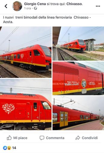 Arrivato in perfetto orario ad Aosta il primo treno bimodale