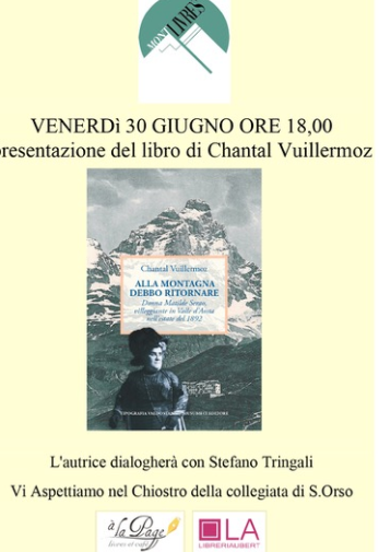 Chantal Vuillermoz presenta il libro "Alla montagna devo tornare" Chantal Vuillermoz presenta il libro "Alla montagna devo tornare"