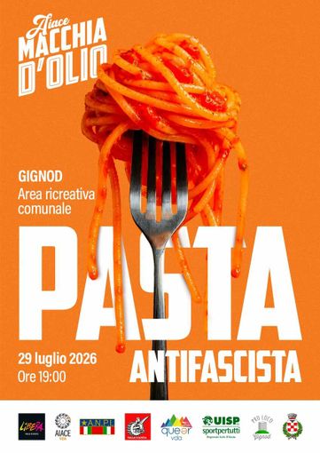 Gignod ospita la Pastasciutta antifascista 2026: cena con i prodotti di Libera Terra e proiezione del film "Vogliamo vivere!" Gignod ospita la Pastasciutta antifascista 2026: cena con i prodotti di Libera Terra e proiezione del film "Vogliamo vivere!"