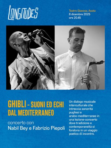 Al Giacosa “Ghibli – Suoni ed echi dal Mediterraneo” e il concerto dei B.O.O.M. per la rassegna “Longitudes”