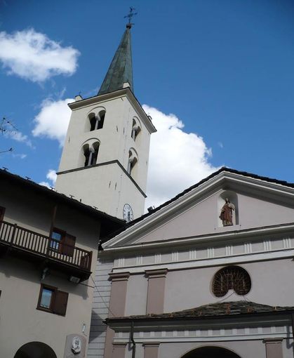 La chiesa di Valtournenche, dove sono stati celebrati i funerali di Eugenio Pession