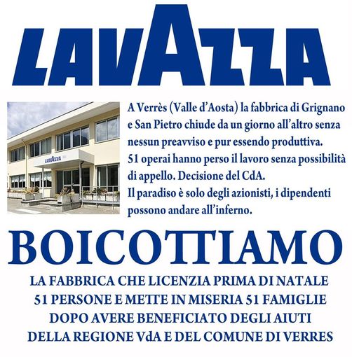 L'invito al boicottaggio della Lavazza dilaga su Facebook