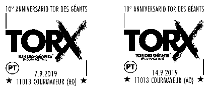 Annullo filatelico per Tor des Géants