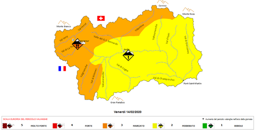 Prudenza in montagna pericolo valanghe a livello 3 Prudenza in montagna pericolo valanghe a livello 3