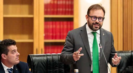 Stefano Aggravi (ds) con il vice capogruppo Dino Planaz