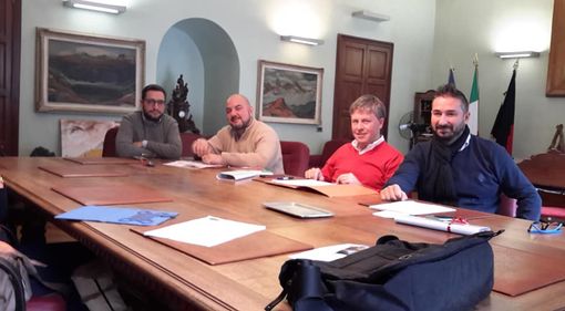 Da sn Edoardo Paron, Carlo Marzi, Fulvio Centoz e Antonino Malacrinò