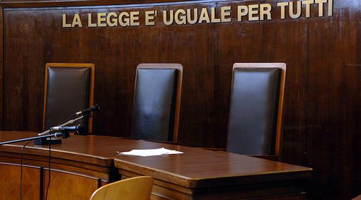 Un'aula del tribunale di Aosta Un'aula del tribunale di Aosta