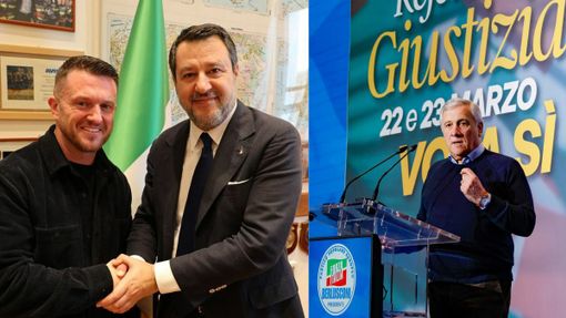 Salvini con Robinson, a destra Tajani