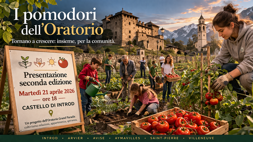 I pomodori dell’Oratorio tornano a crescere: al castello di Introd la seconda edizione del progetto comunitario I pomodori dell’Oratorio tornano a crescere: al castello di Introd la seconda edizione del progetto comunitario