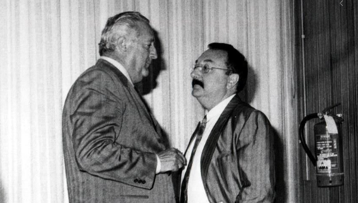 A ds Bruno milanesio con l'allora presidente della REgione l''unionista Mario Andrione