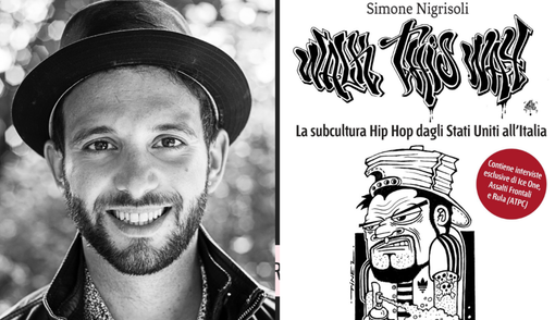 Simone Nigrisoli e la copertina del suo libro Simone Nigrisoli e la copertina del suo libro