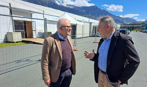 Roberto Sapia (ds) presidente della Chambre con il Segretario generale Vitaliano Vitali
