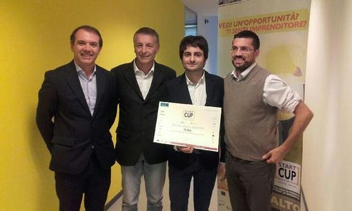 L'assesore Raimondo Donzel con gli autori del prtogetto Tora