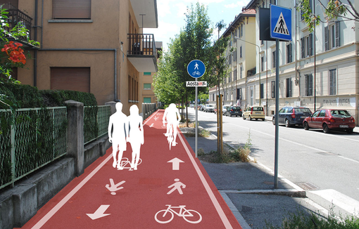 Aosta: Il sindaco gretino sui generis crea i marciapiebici invece di togliere i parcheggi