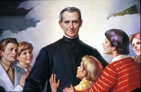 Il fondatore  della Congregazione dei Giuseppini, san Leonardo Murialdo. In basso il logo della cooperativa Le Soleil