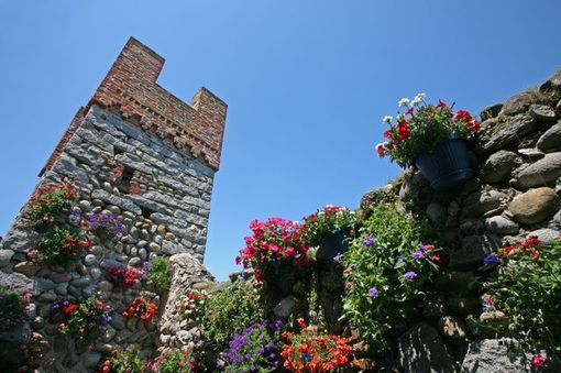 Ricetto di Candelo 'fiorito' durante la manifestazione