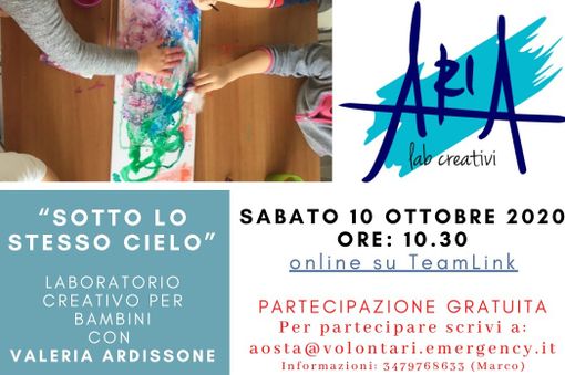 Promuove i diritti dei bambini il Laboratorio creativo di Emergency VdA