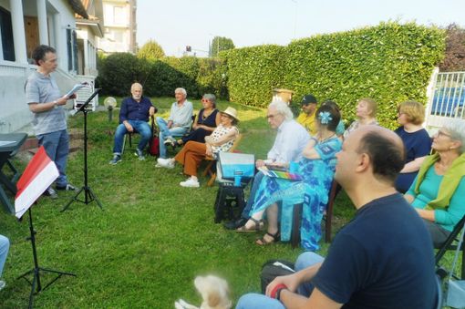 Nelle foto momenti dell'incontro con i poeti narratori e gli artisti