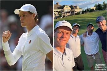 Sinner passione... golf: Jannik in campo con Vagnozzi e Cahill Sinner passione... golf: Jannik in campo con Vagnozzi e Cahill