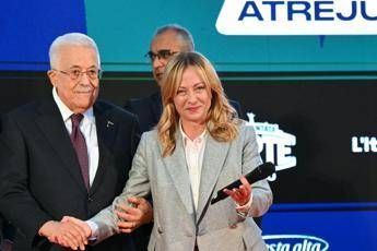 Meloni con Abu Mazen ad Atreju: "Questione mediorientale al centro del nostro lavoro"