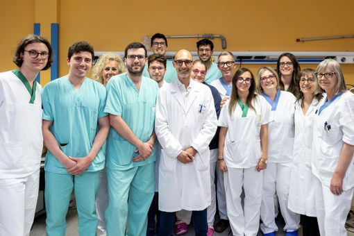 L'équipe della Struttura Complessa di Oculistica con al centro il Direttore, Dott. Luca Ventre